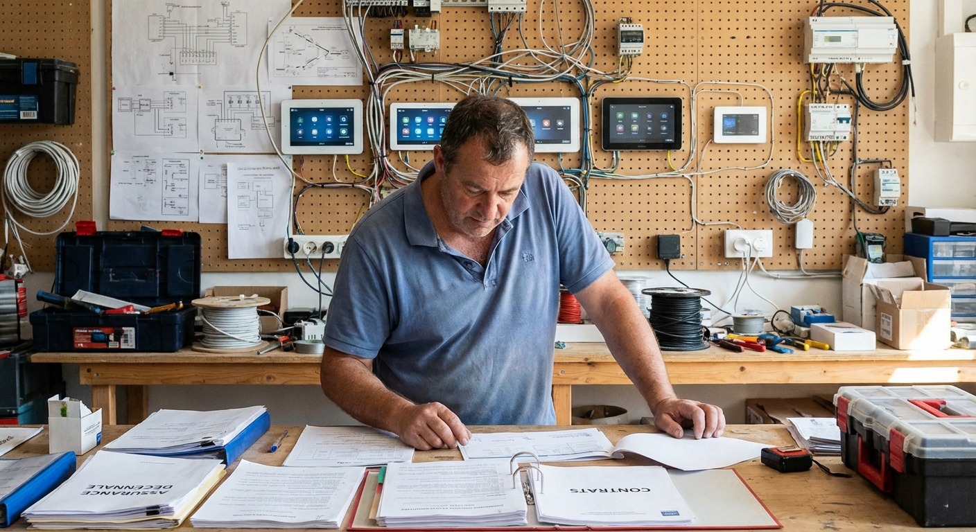 Domoticien consultant son attestation décennale