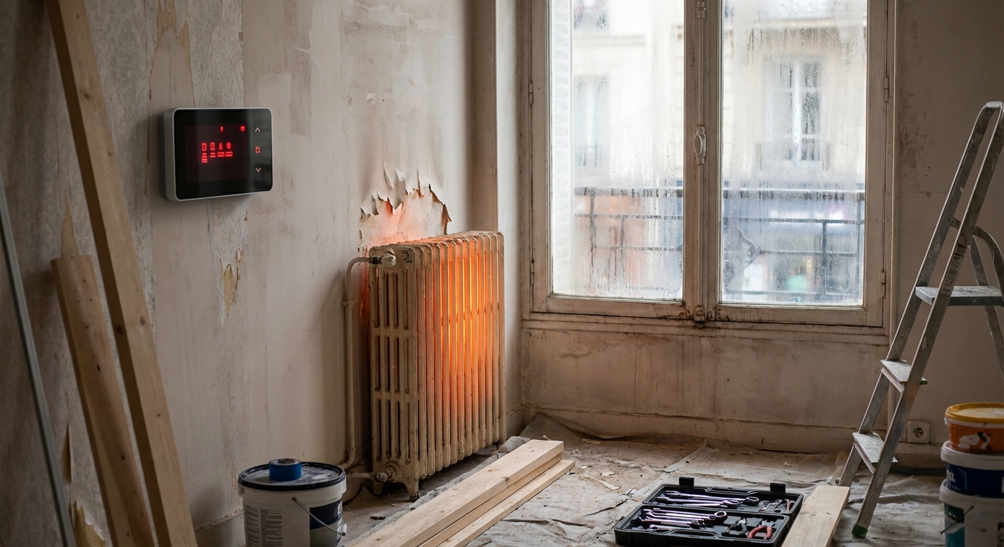 Défaillance du système de chauffage géré par domotique