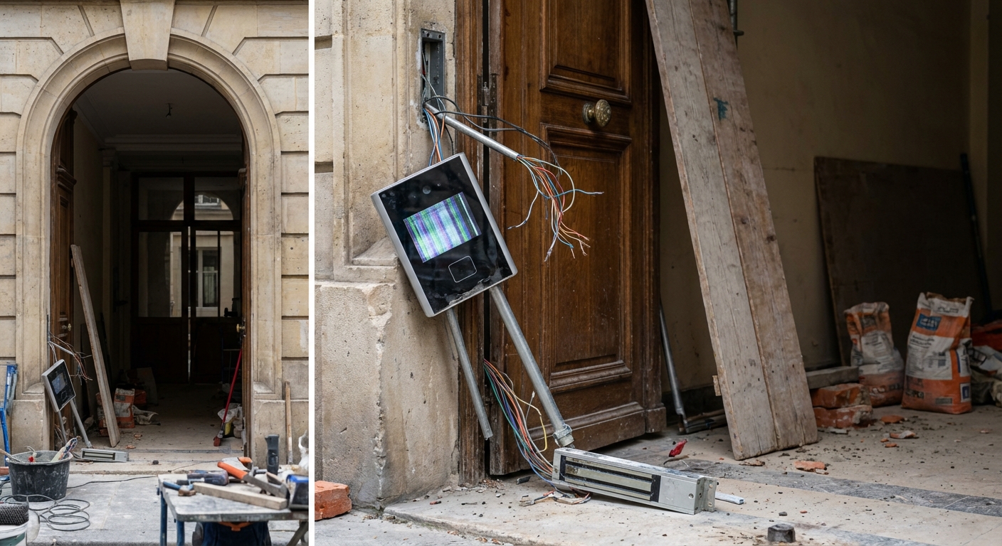 Défaillance du système de contrôle d'accès domotique