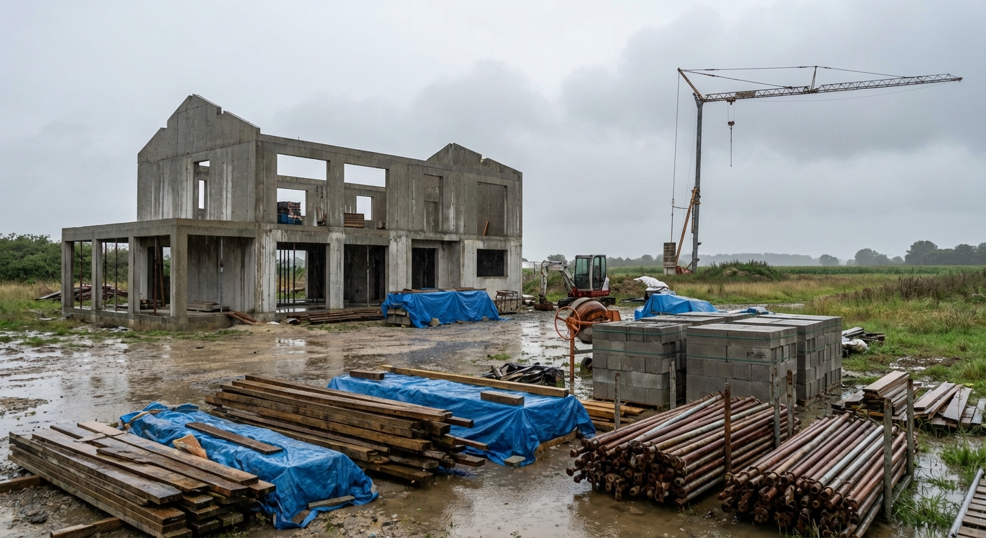 Chantier abandonné suite à un dépassement de budget