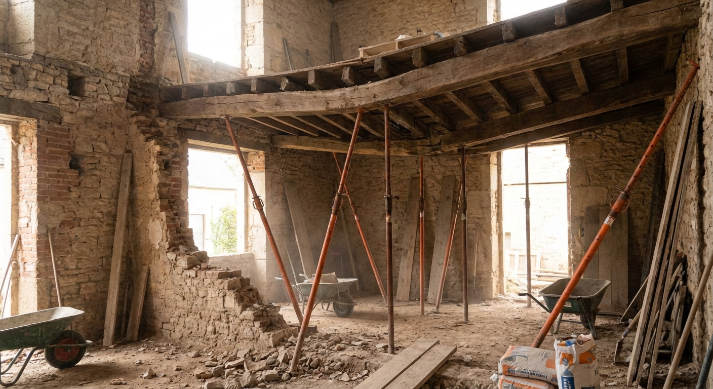 Fissures structurelles dues à une erreur de conception du maître d'œuvre