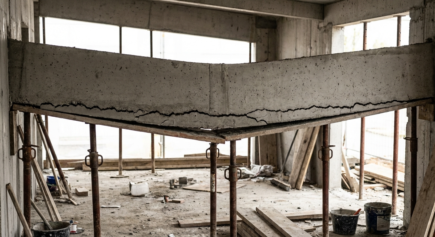 Fissures structurelles dues à une erreur de dimensionnement