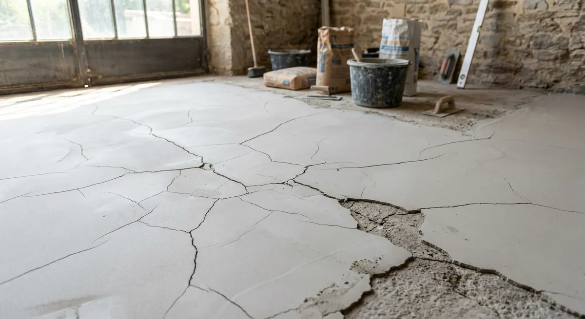 Fissuration de ragréage sous revêtement de sol