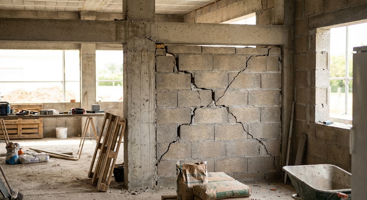 Fissures structurelles dues à un défaut de coordination