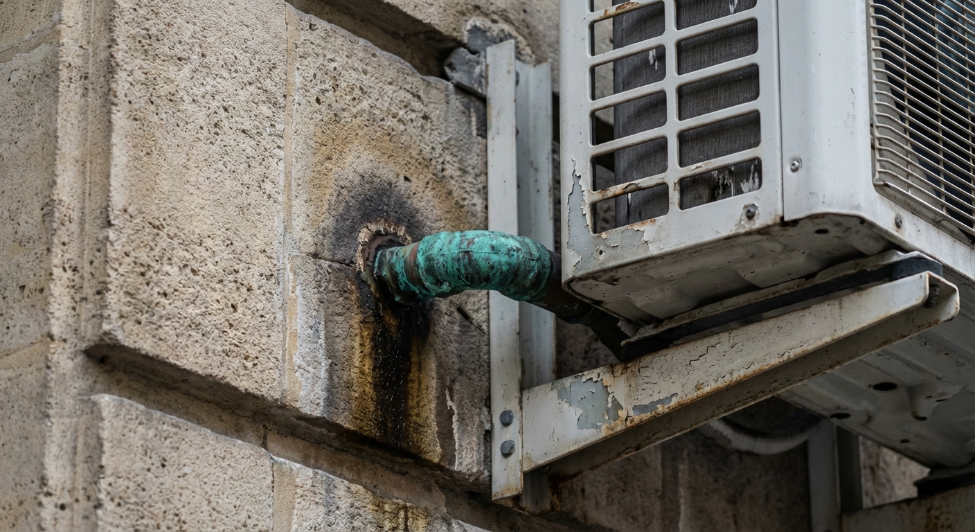 Fuite de fluide frigorigène sur réseau encastré