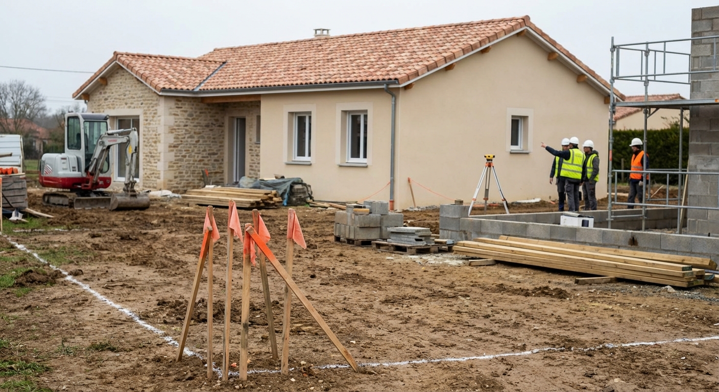 Bâtiment mal implanté sur la parcelle
