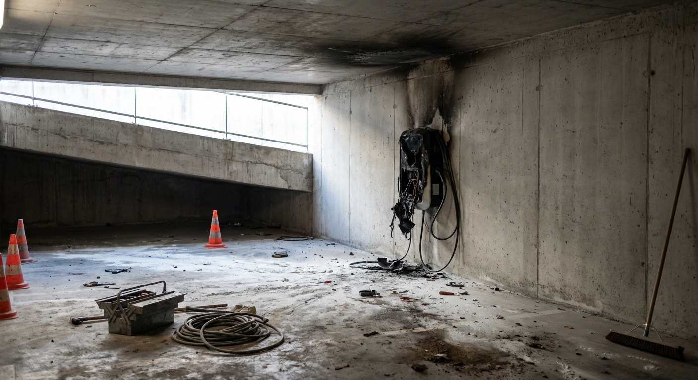 Incendie de tableau électrique lié à une installation IRVE