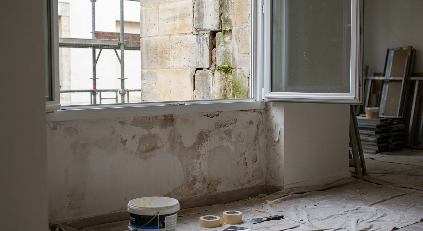 Infiltrations par façade sur programme de logements neufs