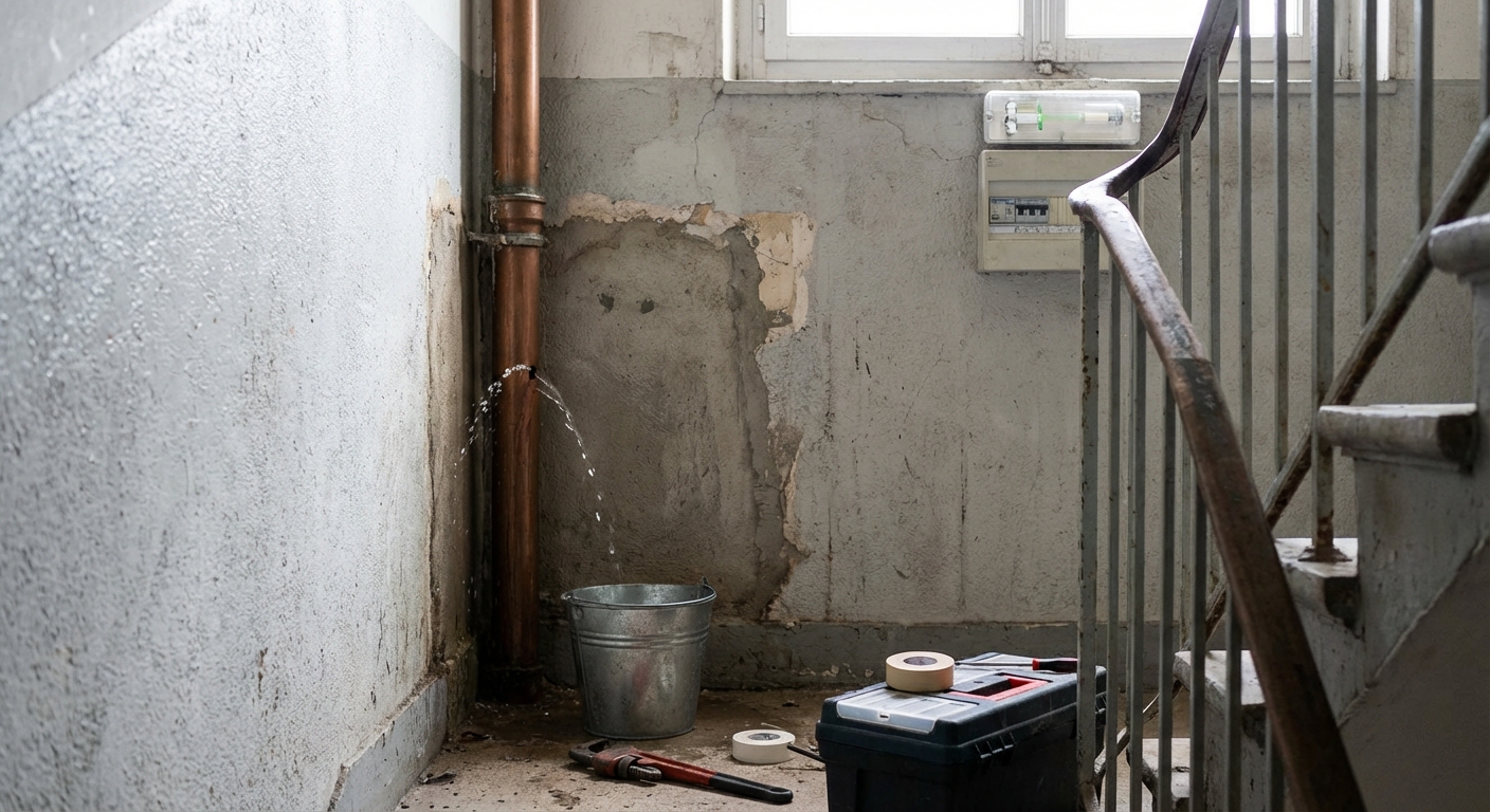 Perforation accidentelle d'une colonne montante