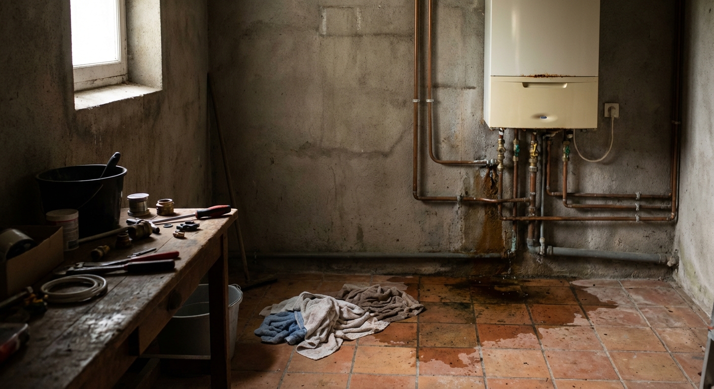 Dégât des eaux suite à un défaut de raccordement chaudière