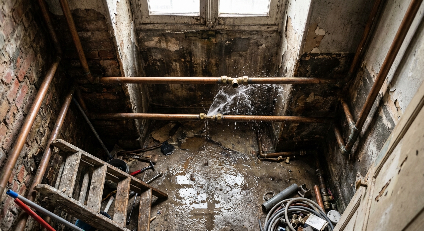 Dégât des eaux causé par la rupture d'un circuit hydraulique