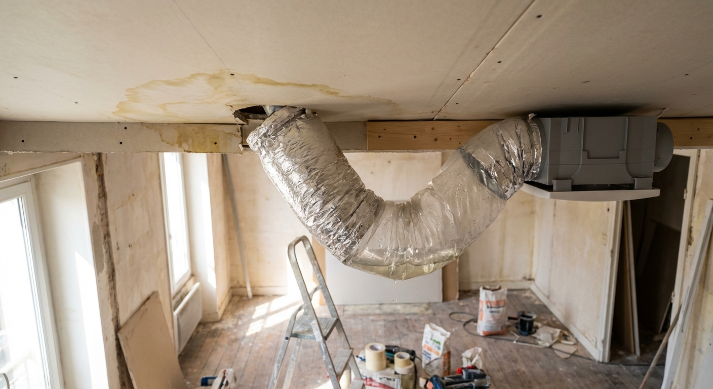 Dégradation du bâti par absence de ventilation après isolation