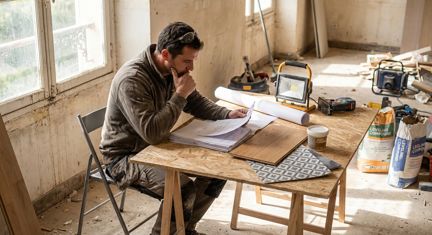 Solier-moquettiste consultant son attestation décennale