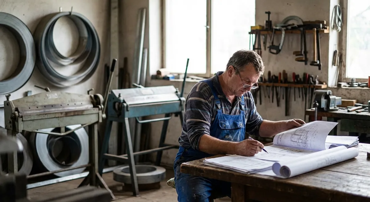 Zingueur consultant son attestation décennale sur un chantier